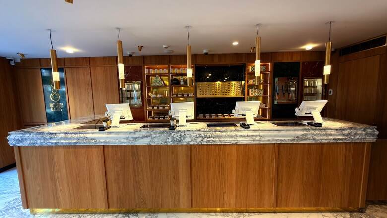The counter at Coffeeshop West