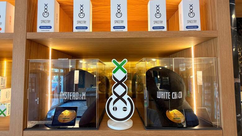 Product display at Coffeeshop West